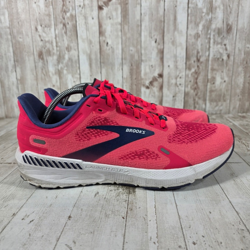 Brooks Launch GTS 9 Womens Running Shoes Pink Navy 1203741B604 Size 11.5